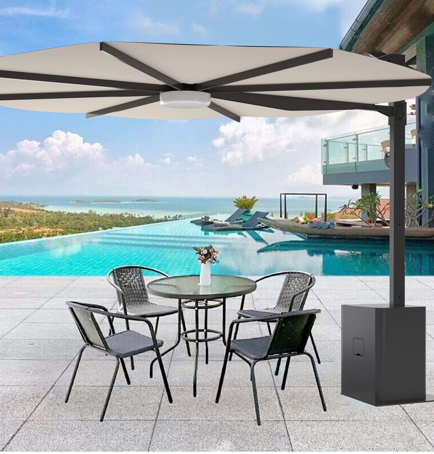 Wanze Energy's new product - photovoltaic parasol.
