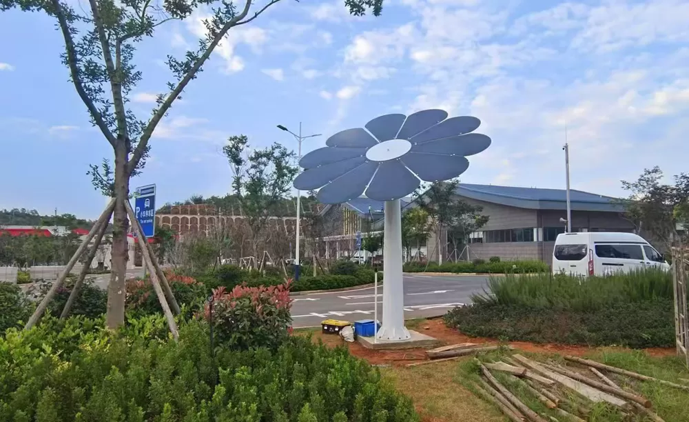 Dual-axis PV sunflowers change your life