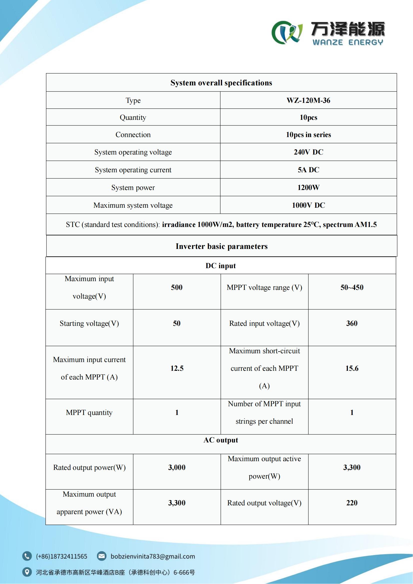Dual-axis photovoltaic sunflower (dual-axis sun-chasing system) 1.2KW technical parameter table_01.jpg